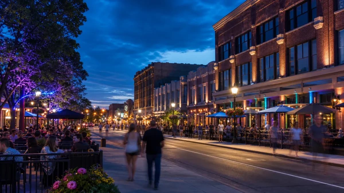 Royal Oak, Michigan at dusk